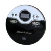 Studebaker Black Joggable Personal CD Player w/60 Second ASP & FM Radio