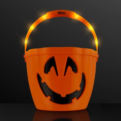 Pumpkin Light Handle Halloween Bucket - Domestic Print