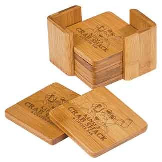 Bamboo Coaster Set