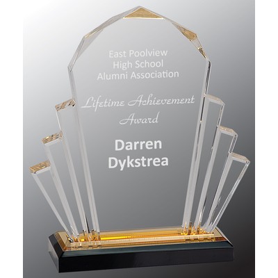 Gold Faceted Impress Acrylic Award