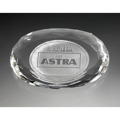 Crystal Oval Paperweight