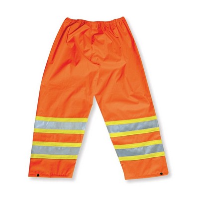 300 Denier Orange Polyester Rain Pants