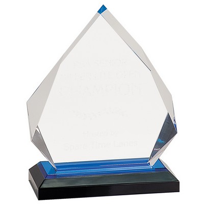 5 1/4" x 7 3/4" Blue Diamond Impress Acrylic Award