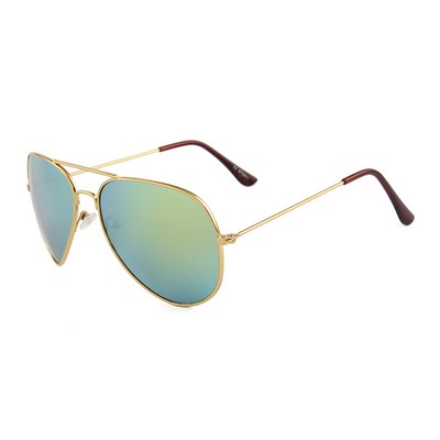 Sunglasses - Gold Mirror Lenses - Gold Frames