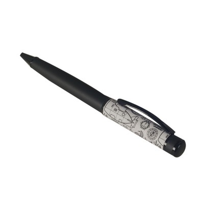 Engraved Twist Open Ball Point Pen