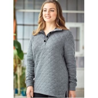 Ladies' Quilted Snap Pullover