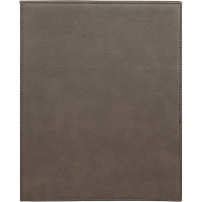 8" x 10" Gray Laserable Leatherette Plaque