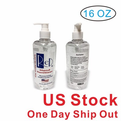 16oz. Antibacterial Hand Sanitizer Gel,70% Alcohol (Blank)