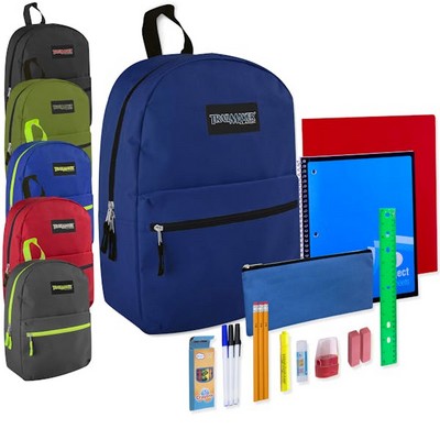 Middle School Supply Kits in 17 Backpack - 16 Pieces (Case of 24)