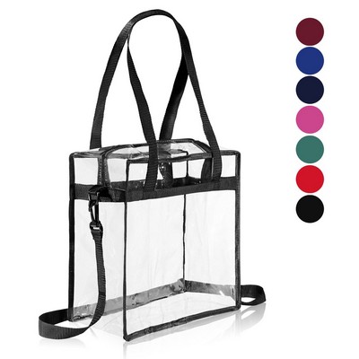 Clear Pvc Tote With Shoulder Straps