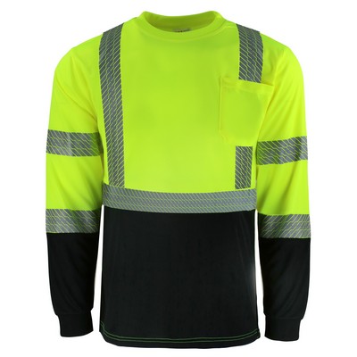 Safety Brite Hi Vis Class 3 LS BB Safety T-Shirt