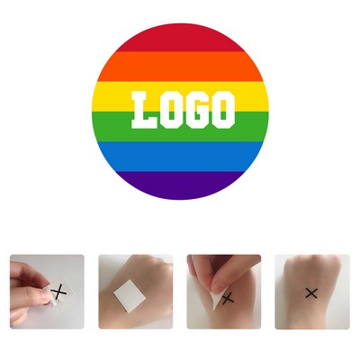 2 1/2" x 2 1/2" Rainbow Temporary Tattoos