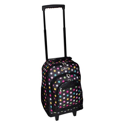 Everest Wheeled Backpack with Pattern, Polka Dot