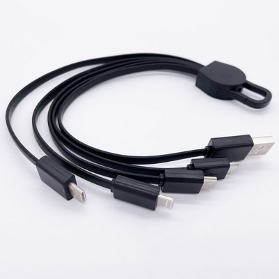 Black 4-in-1 Fast Charging Cable Squid Cable