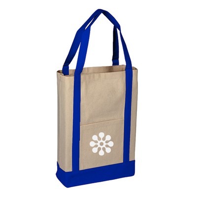 Qtees Two Tone Canvas Deluxe Tote Bag