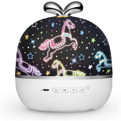 Star Night Light Projector with Bluetooth Speaker and Remote Control, Portable and Rechargeable