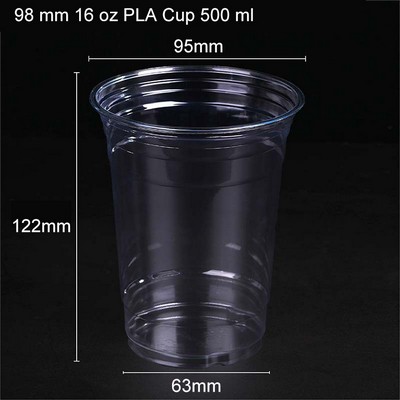 PLA 16 oz Eco-Friendly Clear Cold Cup