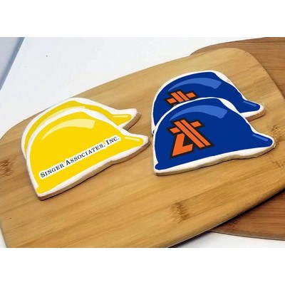 4" Hard Hat Logo Sugar Cookie