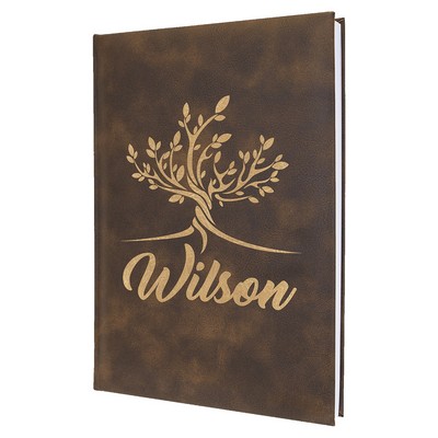 Rustic/Gold Leatherette Sketch Book with Unlined Note pad