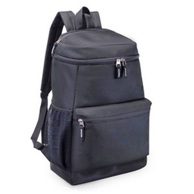 19 Laptop Backpacks - Black, 600D Polyester (Case of 12)