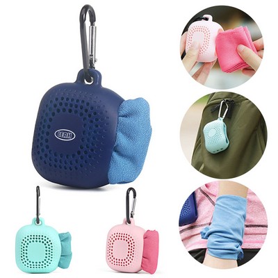 Portable Cooling Towel with Silicone Case