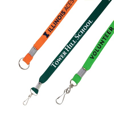 5/8" Eco-Friendly Flat Polyester Lanyard