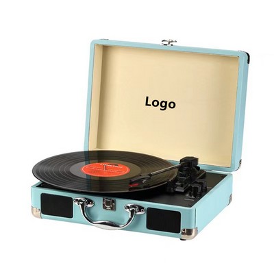 Vinyl Record Player 3 Speed Turntable Bluetooth Record Player Built-in Speakers USB Belt-Driven