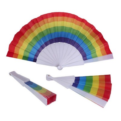 9'' Rainbow Folding Fan