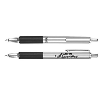 Zebra G-402 Stainless Steel Retractable Gel Pen