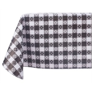 Tavern Checked Vinyl Tablecloths with Flannel Back