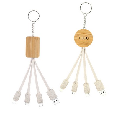 Eco-Friendly Wood Charging Cable