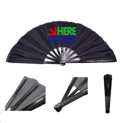 MOQ20 13" Full color Fold Silk Hand Kung Fu Fan