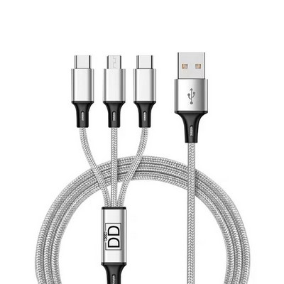 3 In 1 4Ft USB Charging Cable