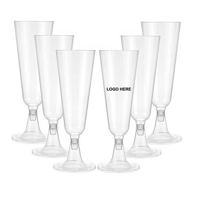 5oz Disposable Clear Plastic Champagne Glasses