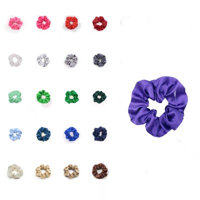 Full Color Satin Silk Scrunchies