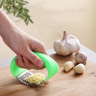 Plastic Handle Manual Garlic Press Tool Garlic Masher