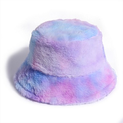 Fuzzy Tie Dye Bucket Hat