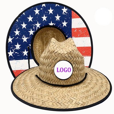 Adult Beach Lifeguard Straw Hat