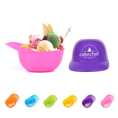 Solid Color Baseball Helmet Ice Cream Bowl