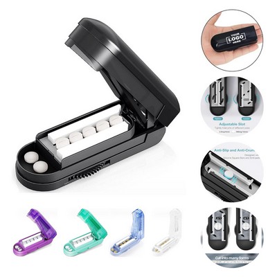 Portable Adjustable Multiple-Pill Splitter Cutter