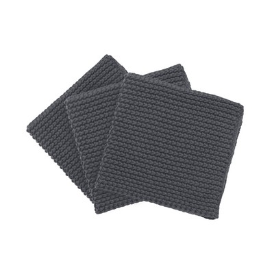 blomus Magnet Gray Knitted Dish Cloths (Set Of 3)