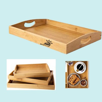 Handles Trays with Bamboo Handles