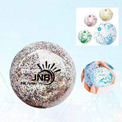 Clear Beach Ball with Sequins Inside