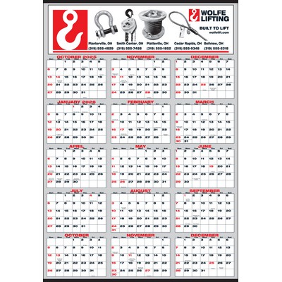 15-Month 2-Color Year-In-View® Calendar