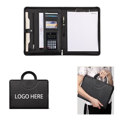 Business Folder Padfolio A4 Writing Pad with Calculator