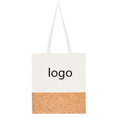 Patchwork Dupont Paper Bag Cork Tote Canvas Shoulder Bag