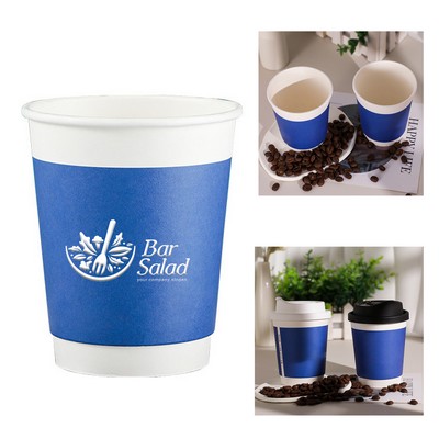 16 Oz.Double Wall Disposable Paper Cup With Lid