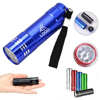 Aluminum LED Flashlight w/Strap