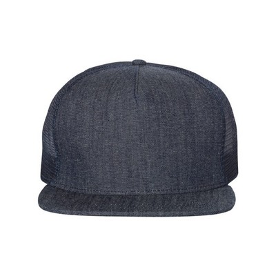 Mega Cap™ 5 Panel Flat Bill Trucker Cap