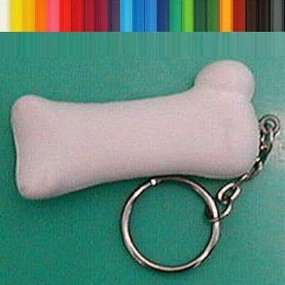 Bone Shape Stress Ball Keychain